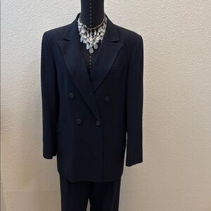 Elegant Navy Double-Breasted Blazer